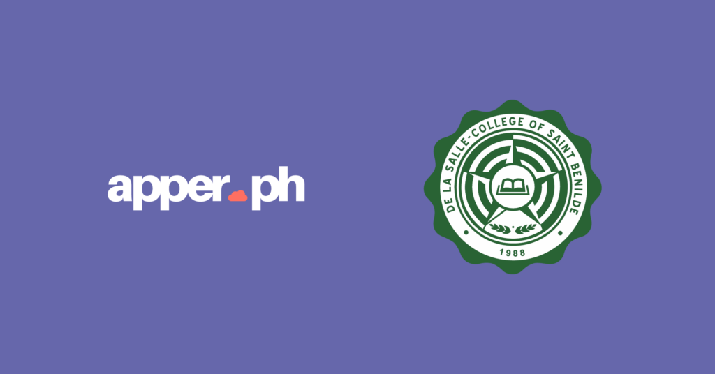 Apper Digital and Benilde logo on a background representing data integration with Amazon Web Services' Elastic MapReduce, symbolizing innovation and collaboration in technology.